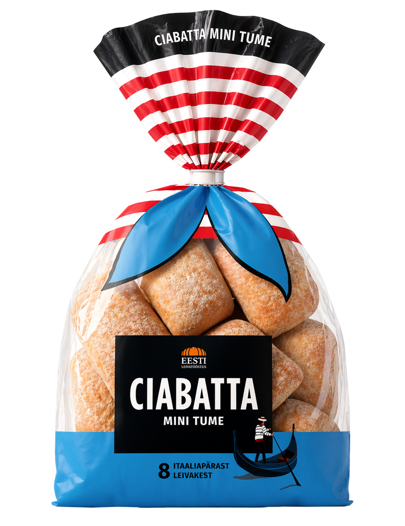 TUME MINI CIABATTA 160 g (8 tk pakis)