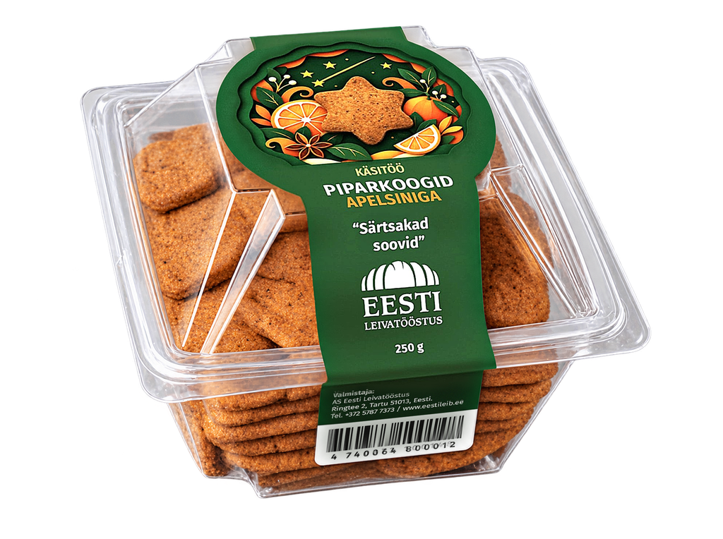 KÄSITÖÖ PIPARKOOGID APELSINIGA 250 g