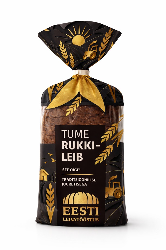 TUME RUKKILEIB viilutatud 600 g