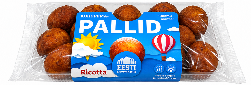 RICOTTA KOHUPIIMAPALLID 200 g (~12 tk pakis)