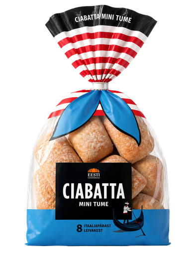 [5054284] TUME MINI CIABATTA 160 g (8 tk pakis)